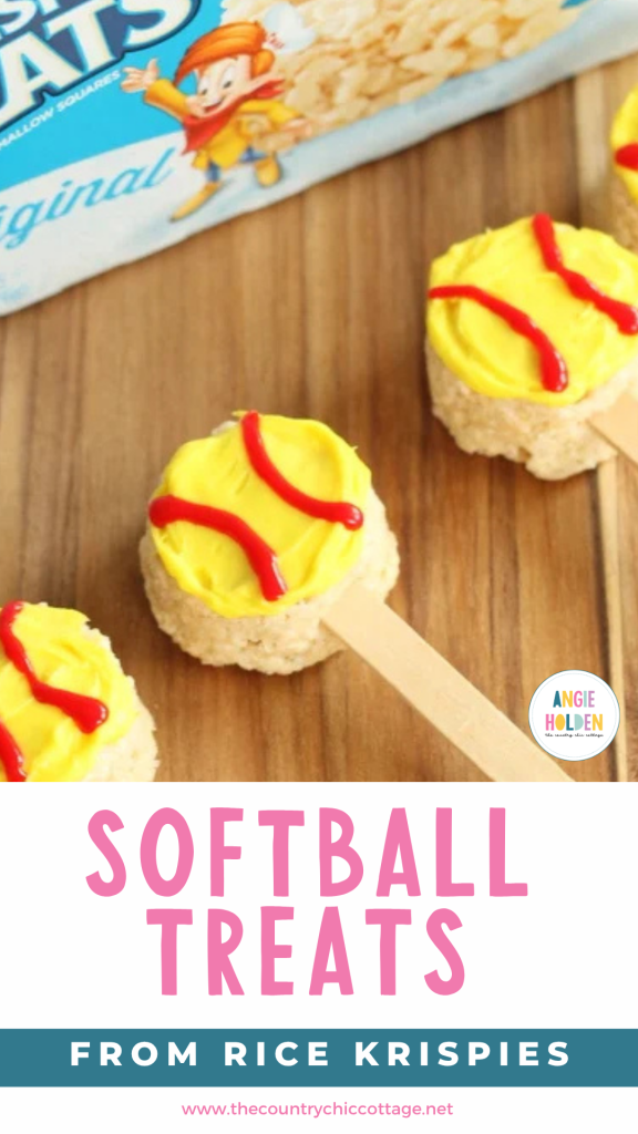 softball treats from rice krispies treats