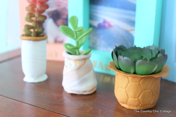 Succulent planters from clay --- easy to make simply adorable!