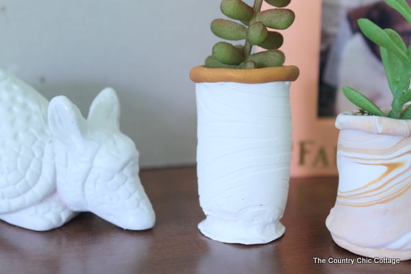 Succulent planters from clay --- easy to make simply adorable!