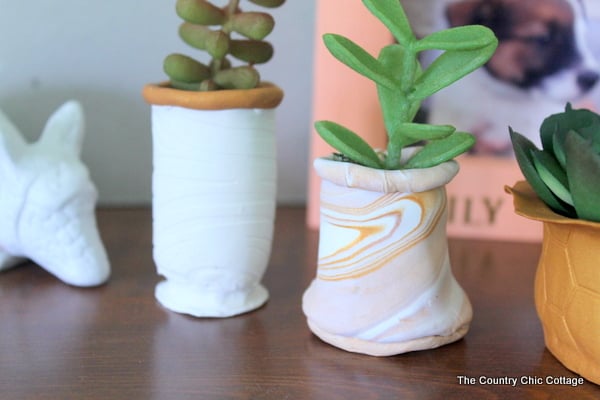 Succulent planters from clay --- easy to make simply adorable!