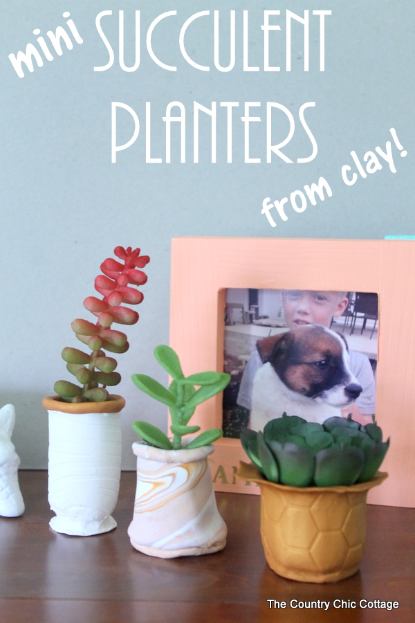 Succulent planters from clay --- easy to make simply adorable!