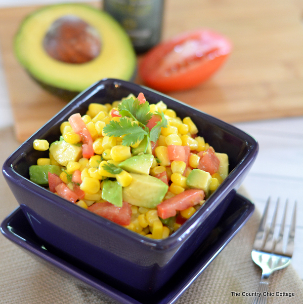 Avocado Corn Salad Recipe -- a delcious summer time side dish.