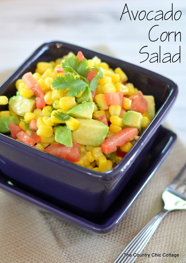 Avocado Corn Salad Recipe -- a delcious summer time side dish.