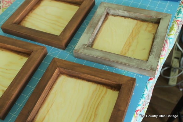 frames painted in stain
