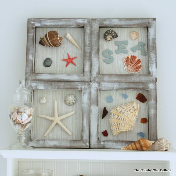 beach themed shadowbox