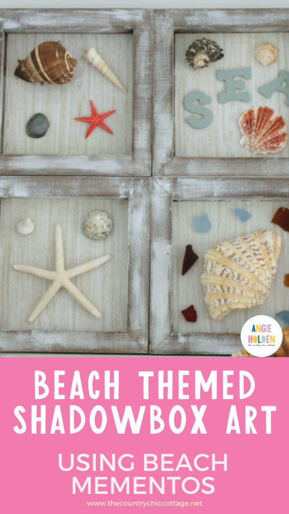 beach themed shadowbox art