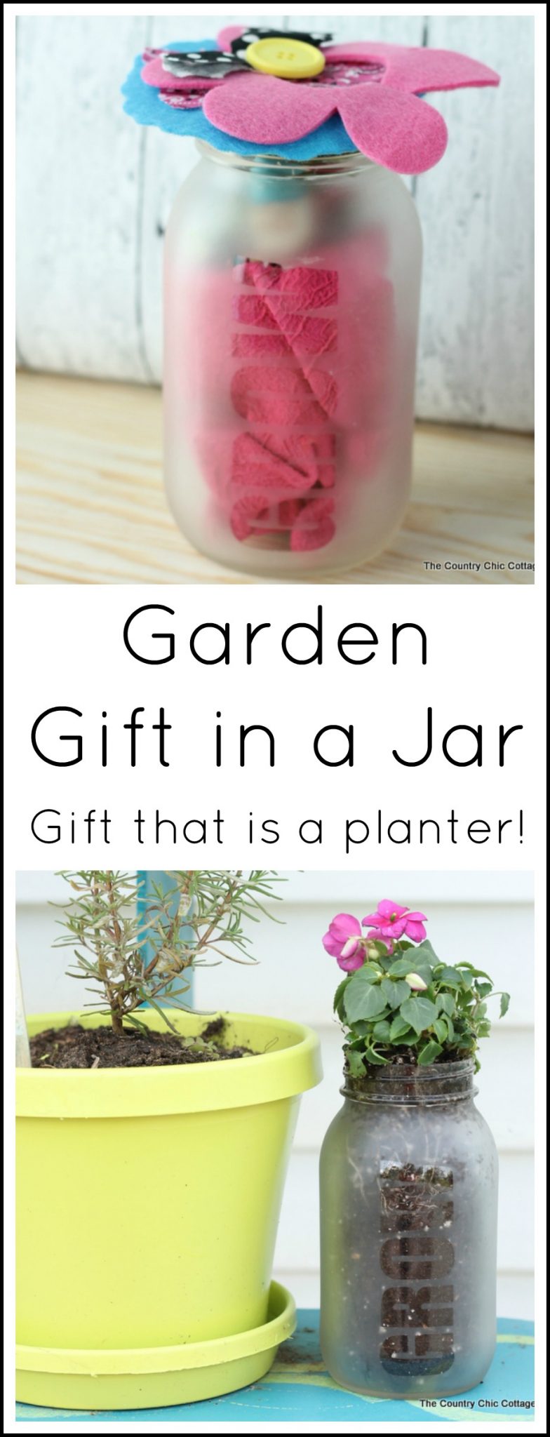 Garden Gift In A Jar The Country Chic Cottage