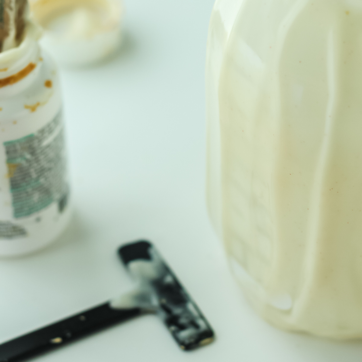 etching a mason jar with cream