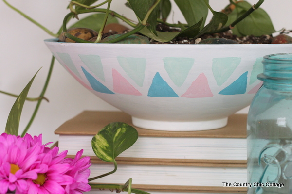 planter bowl full of greens and flowers