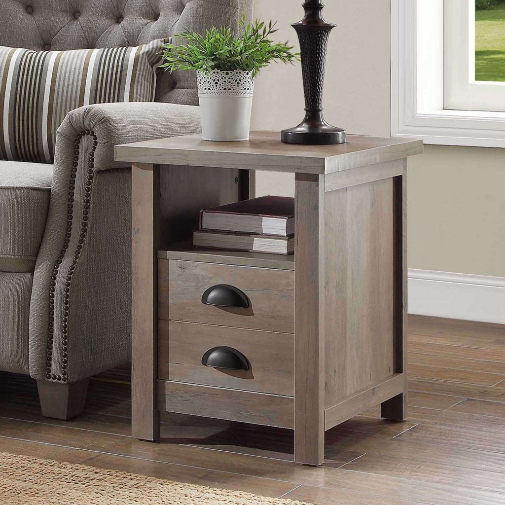 rustic end table