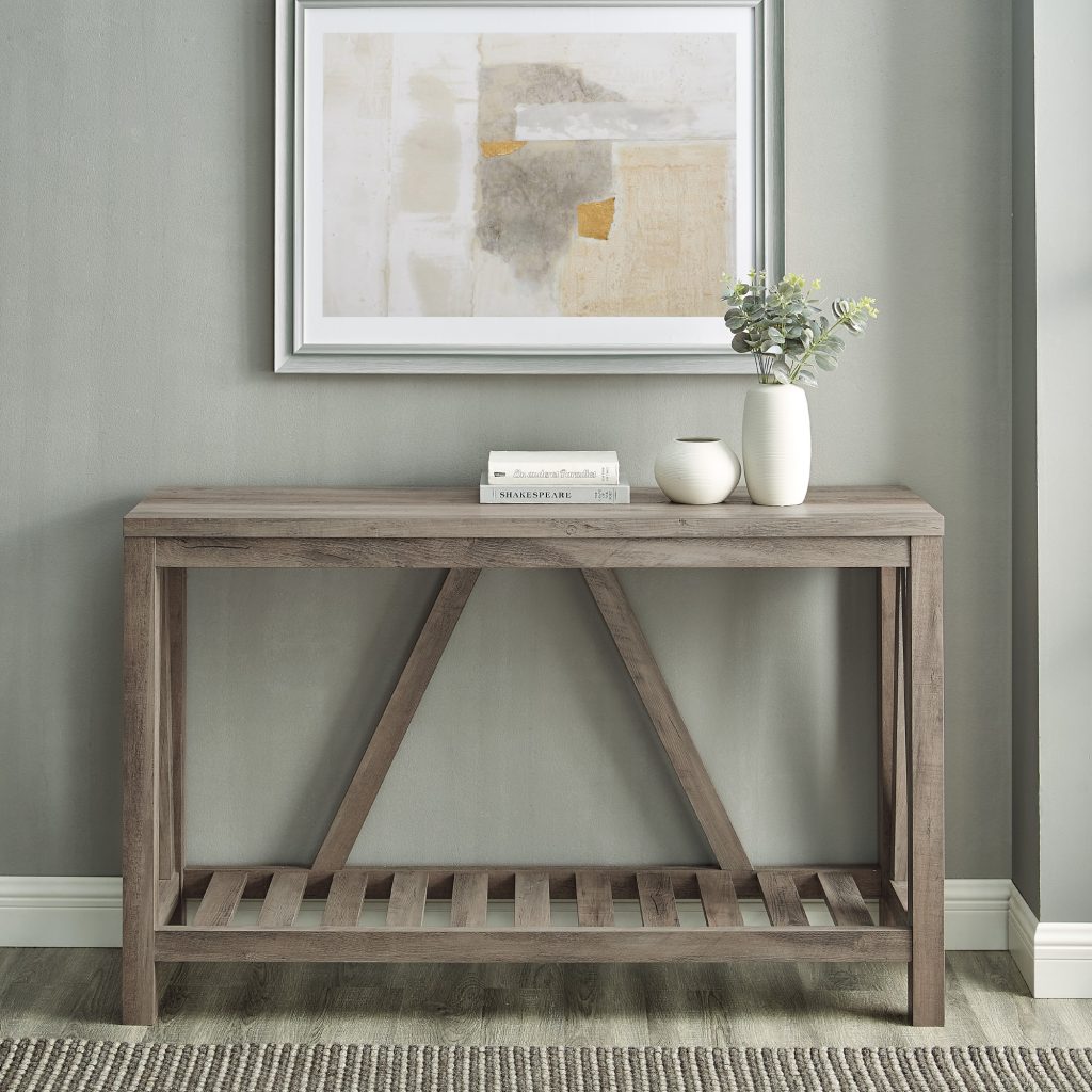 rustic entry way table