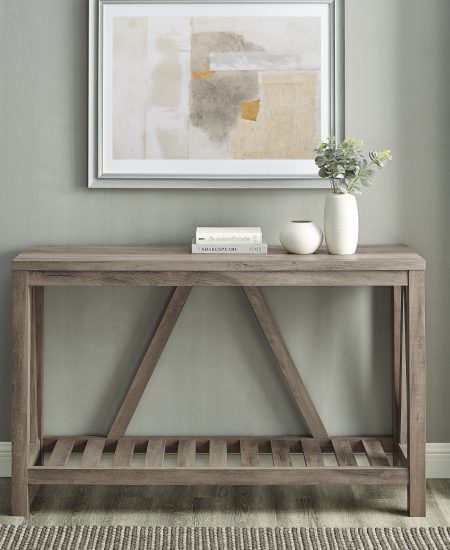 rustic entry way table