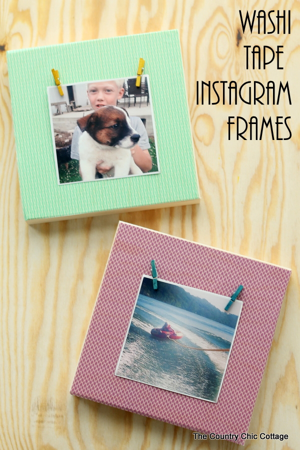 Make these washi tape Instagram frames in just minutes with these instructions!