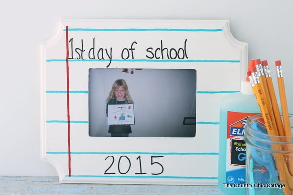 First day of school picture frame -- make this in just minutes!