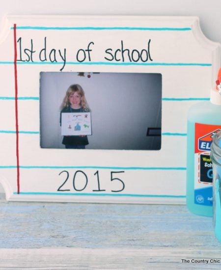 First day of school picture frame -- make this in just minutes!