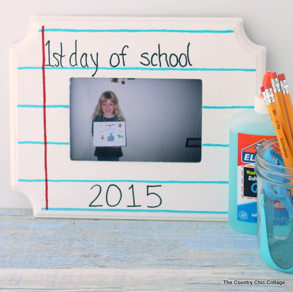 First day of school picture frame -- make this in just minutes!