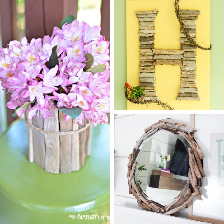 25 Driftwood Craft Ideas Square Image - The Country Chic Cottage