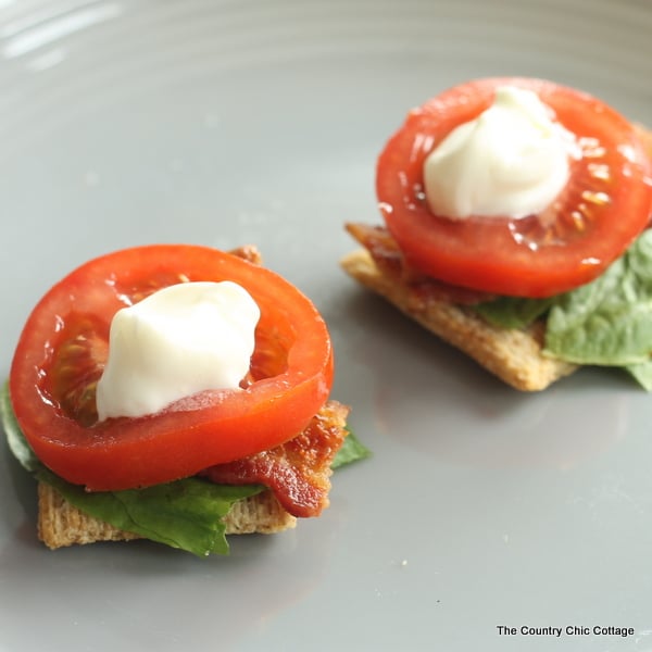 BLT Appetizer Recipe with Triscuit crackers