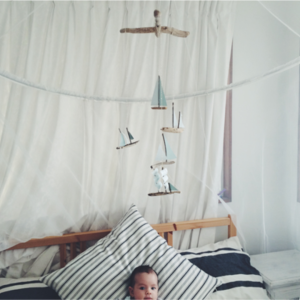 Driftwood Sailboat Mobile by Scissor Paper Wok