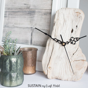 How to Make a Clock with Driftwood by Sustain My Craft Habit