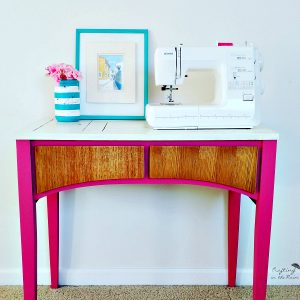 Painted Sewing Table by Crafting In The Rain
