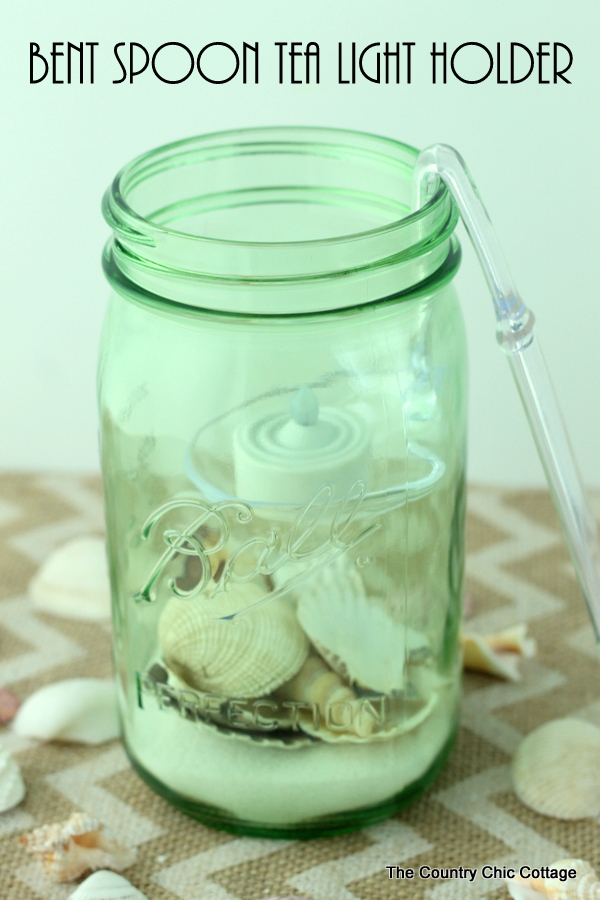 Make a bent spoon tea light holder for a mason jar in just minutes with this technique.