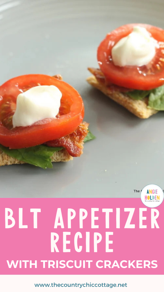 BLT appetizer recipe with Triscuit crackers