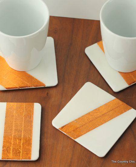 Make these copper foil coasters easily with these step by step instructions.