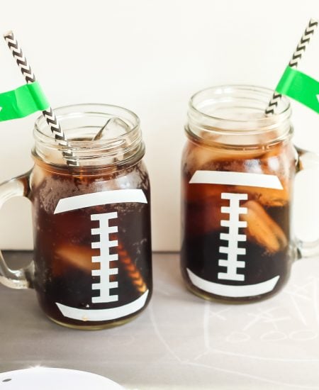 football glasses for a party