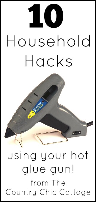 10 Amazing Household Hacks using your hot glue gun! Did you know about the ideas on this list?