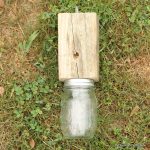 Make your own carpenter bee trap from a scrap 4x4 and a mason jar!