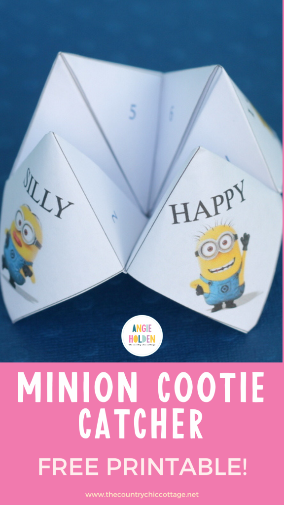 minion cootie catcher - free printable