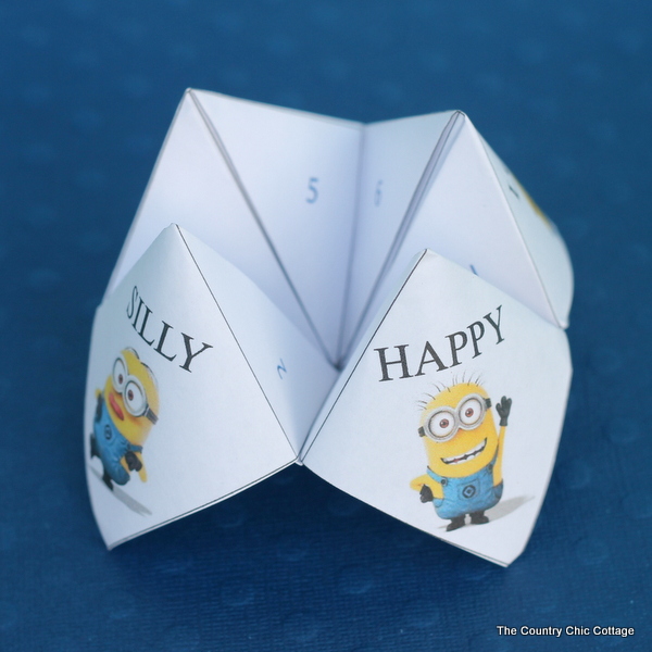 Minion cootie catcher -- print your own for free and let the kids have a blast!