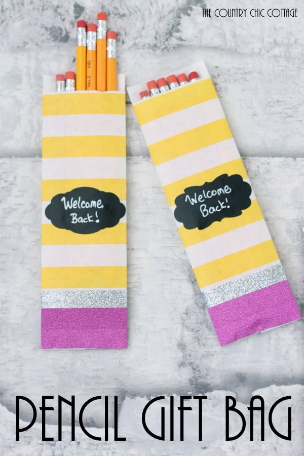 DIY pencil bag gift idea pin image