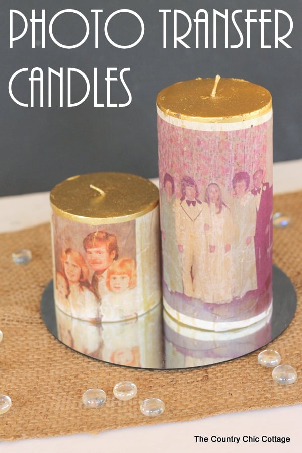 Photo Transfer Candles