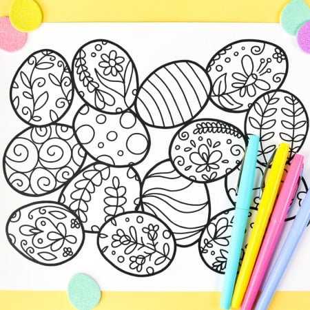 Easter egg coloring page