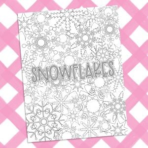 snowflakes coloring page
