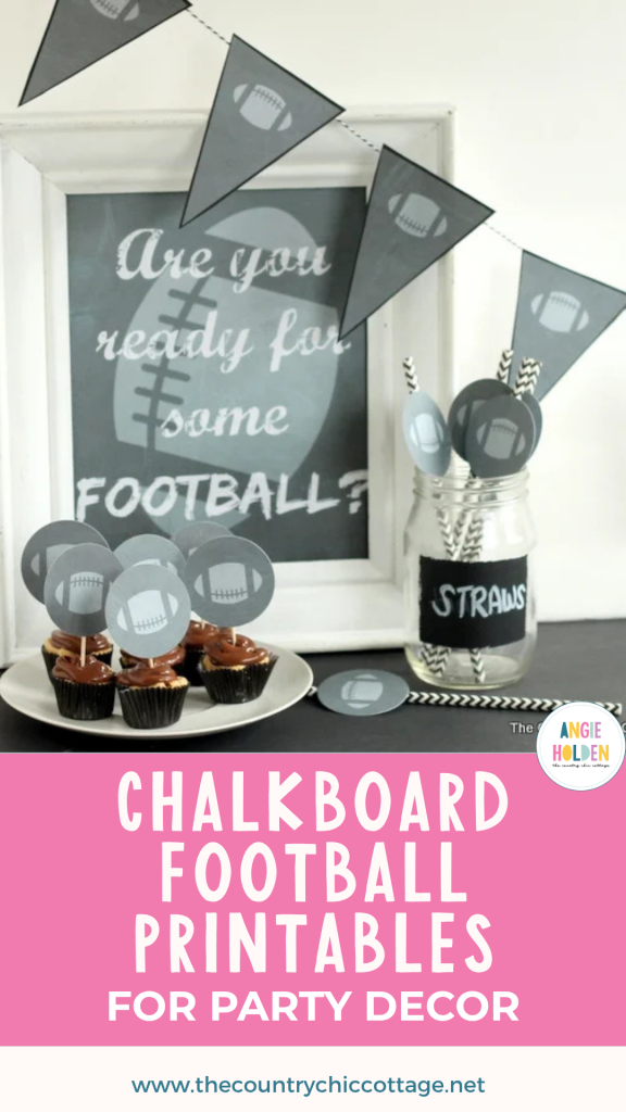 chalkboard football printables