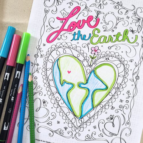 earth day coloring page