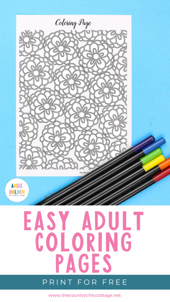 easy adult coloring pages