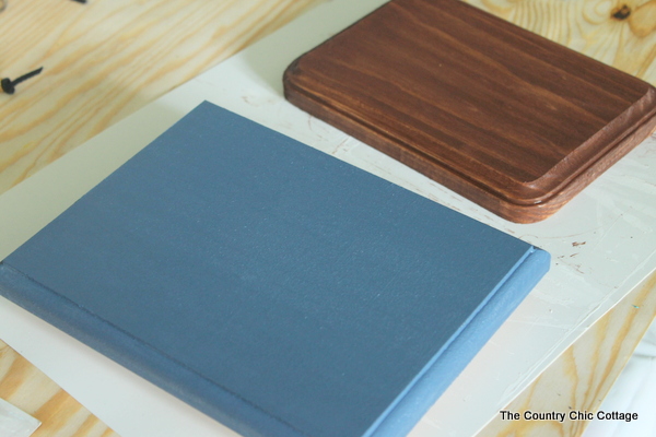 Paint or stain wood plaque for string art