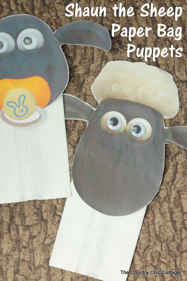 Shaun the Sheep Paper Bag Puppets