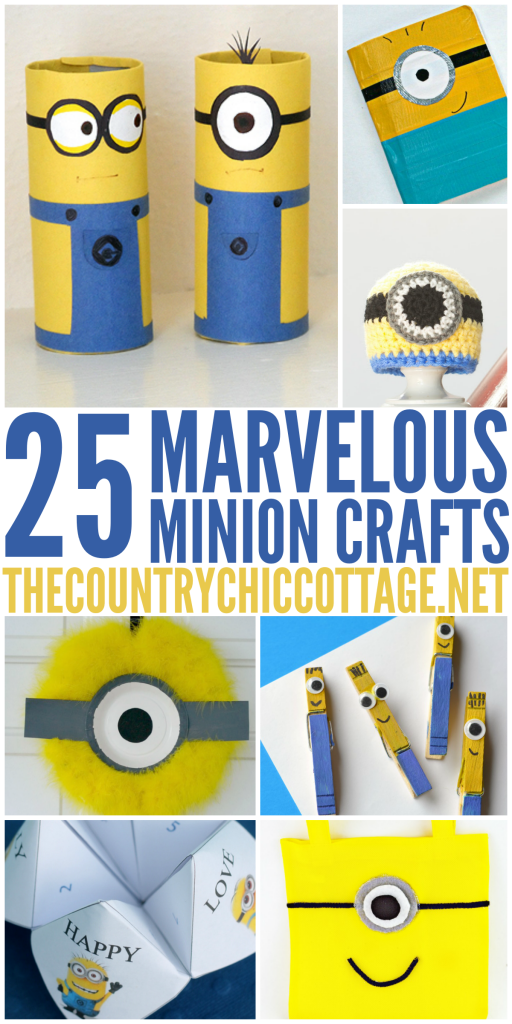 Get 25 Minion crafts here! For adults and kids alike!