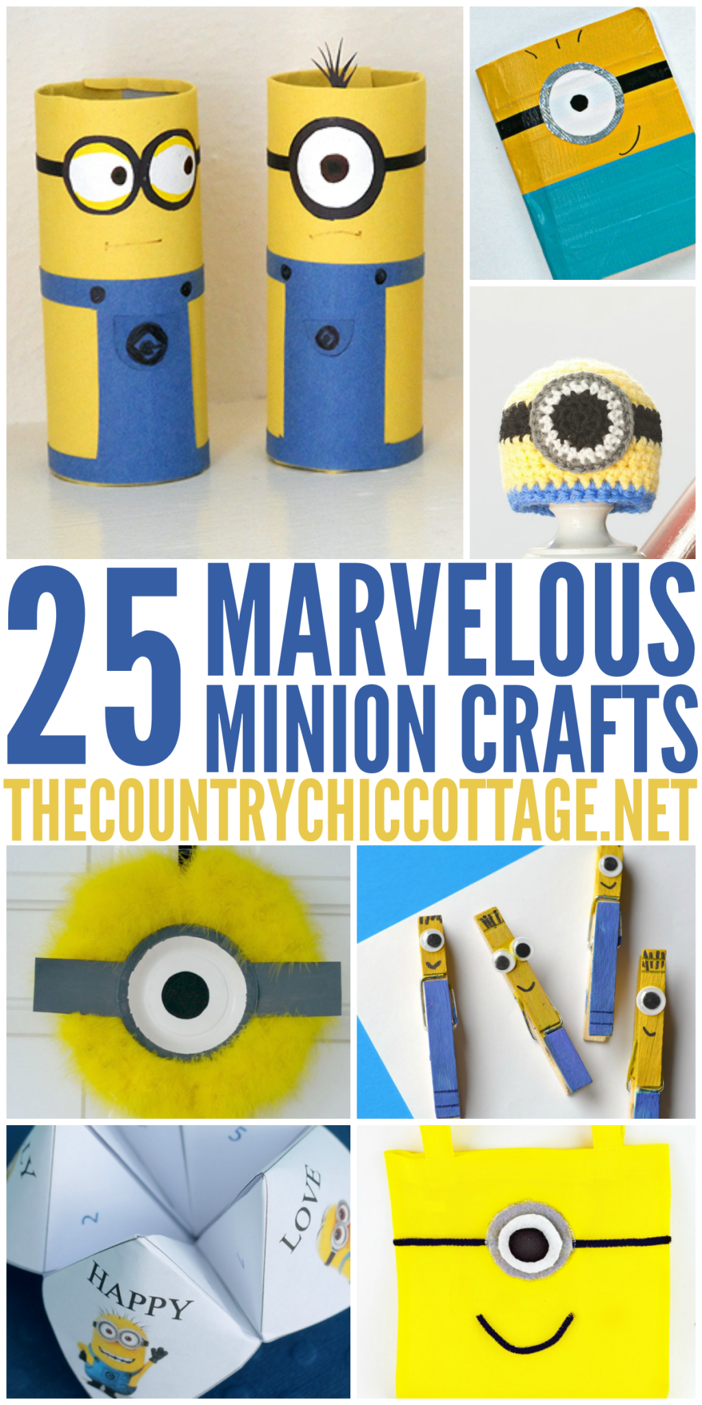 Make one or more of these fun minion crafts for a kid or adult in your life. Every minion lover will love these great craft ideas!