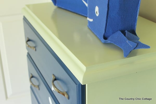 whale painted dresser