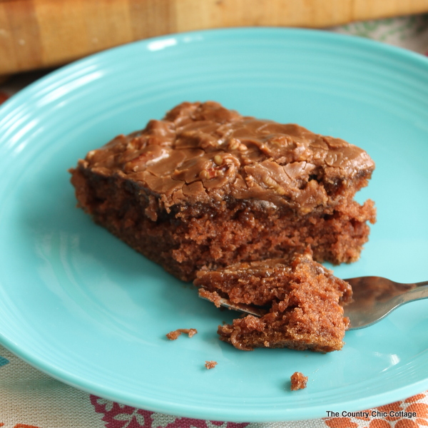 A yummy recipe for chocolate sheet cake that you want to be sure to make!