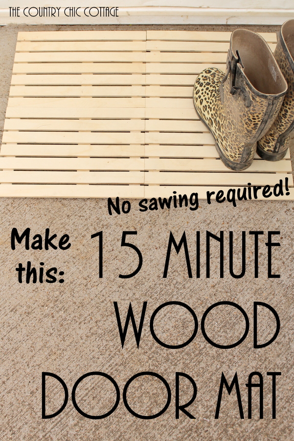 Make your own wood door mat in just 15 minutes!