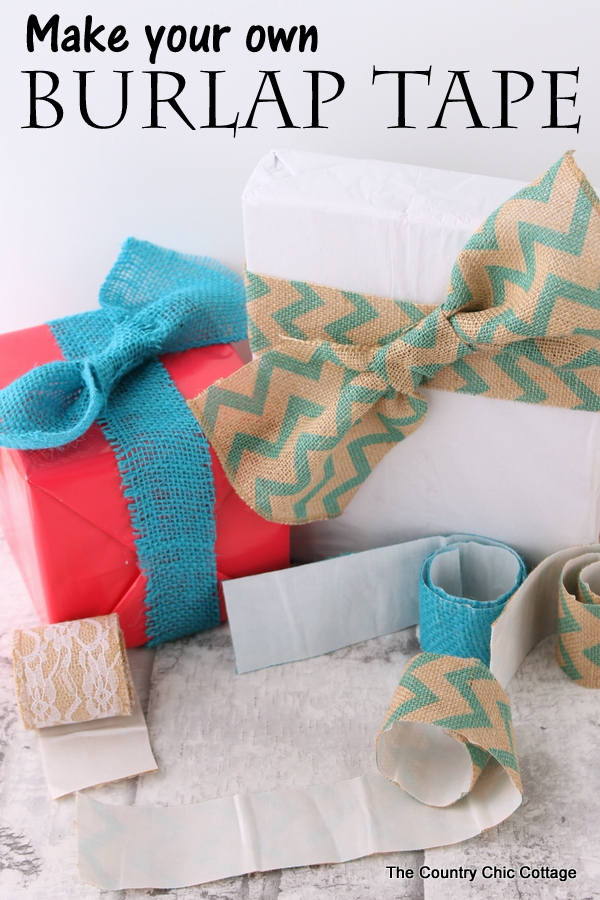 Make burlap tape with the Xyron for gifts and more!