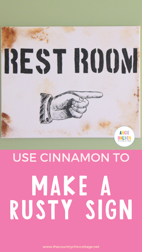 rusty sign using cinnamon