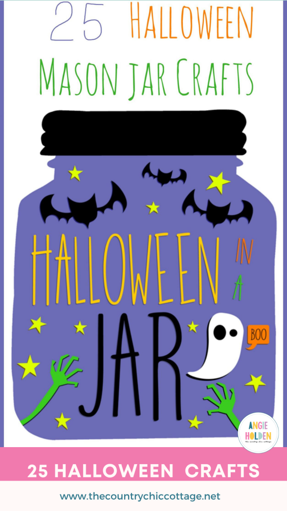 pin for 25 Halloween mason jar crafts